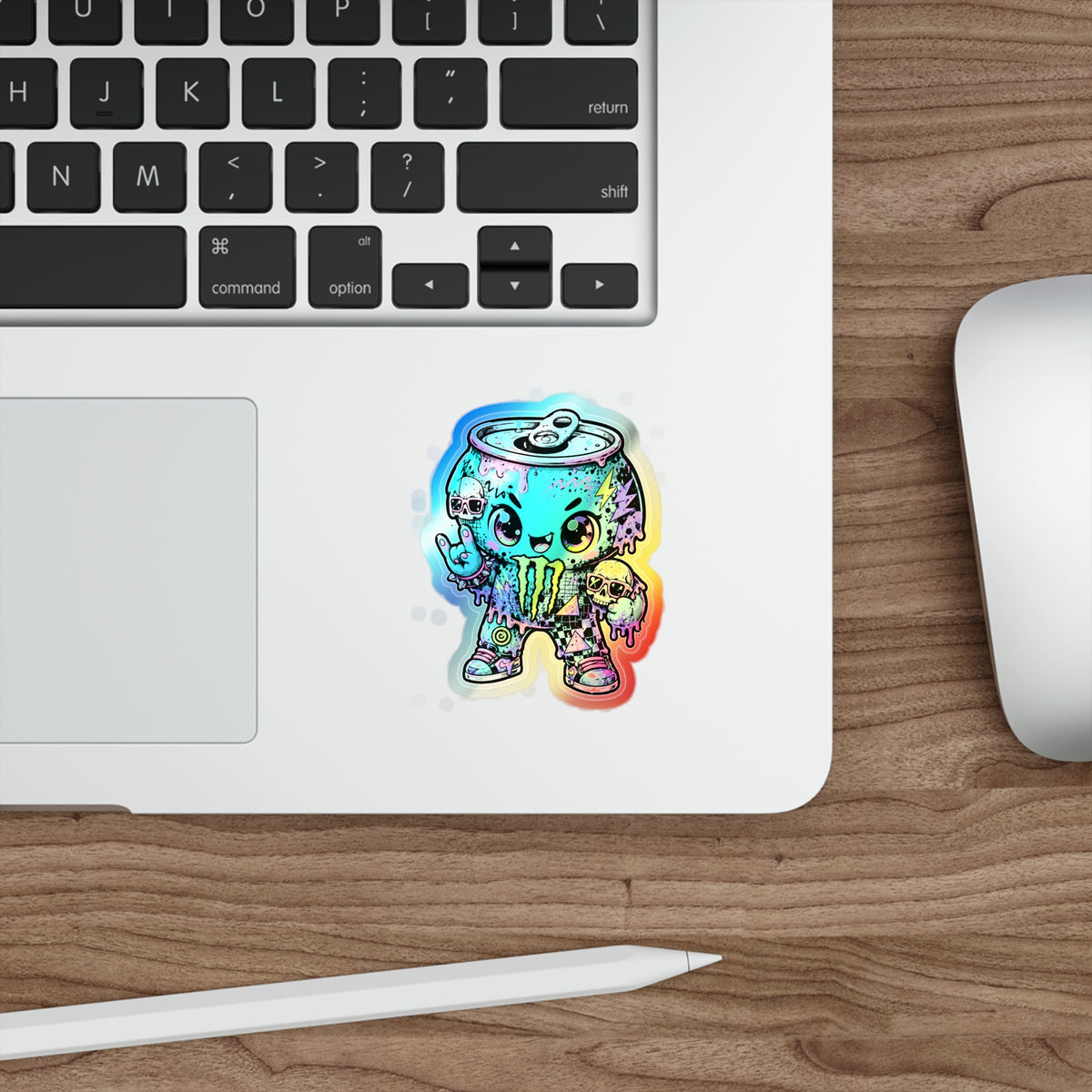 Drip Monster Can | Holographic Die-Cut Sticker