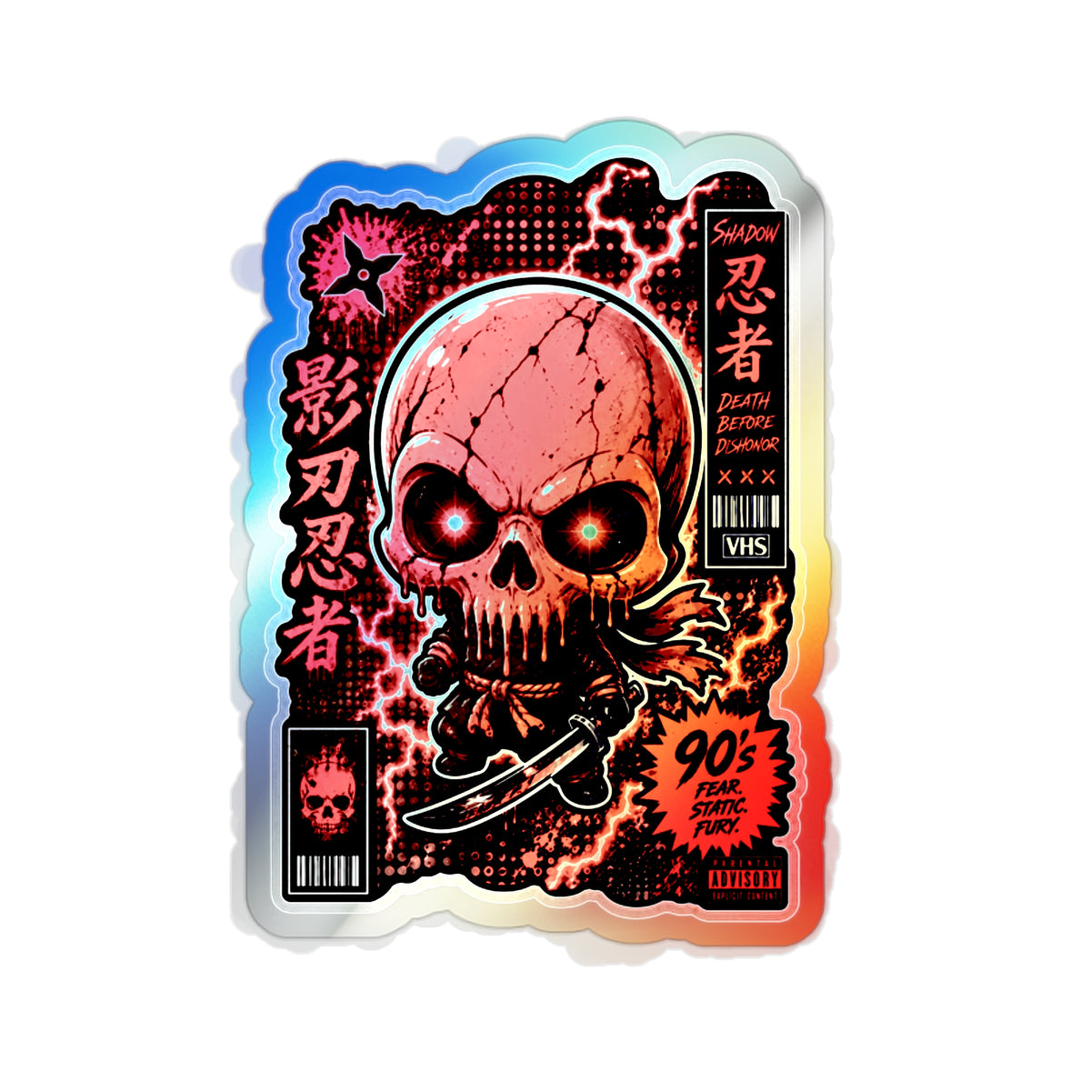 Skull Ninja | Holographic Die-Cut Sticker