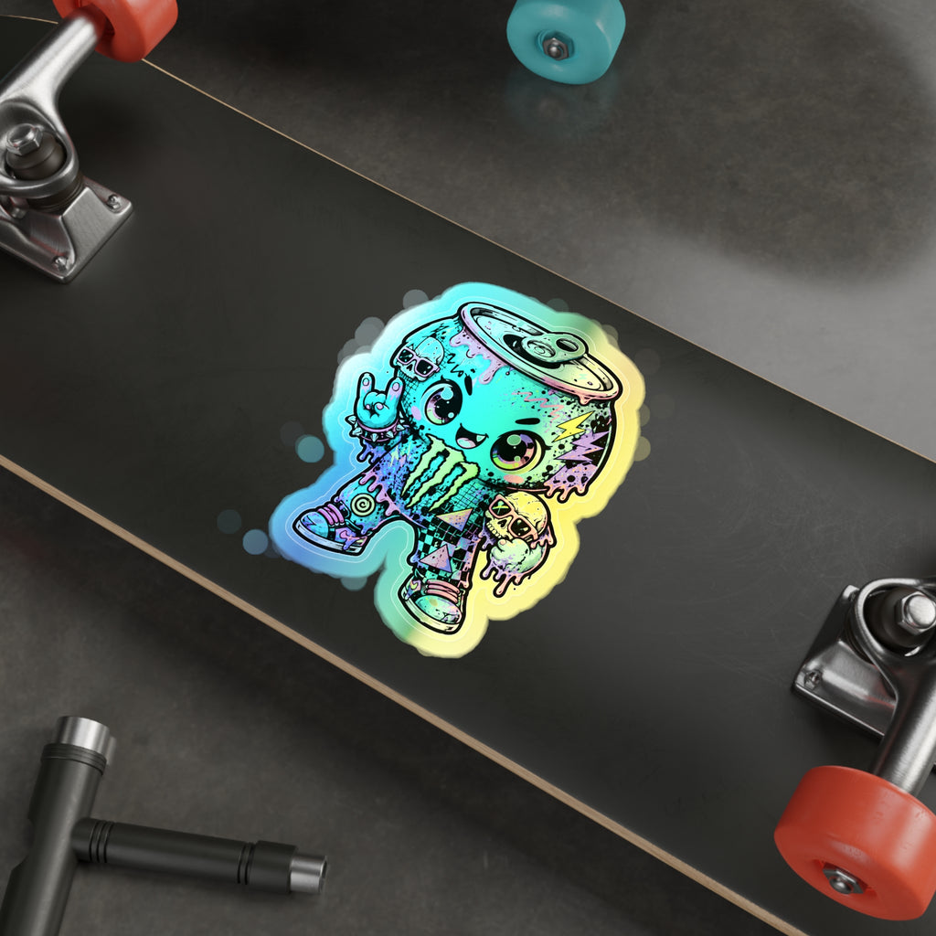 Drip Monster Can | Holographic Die-Cut Sticker
