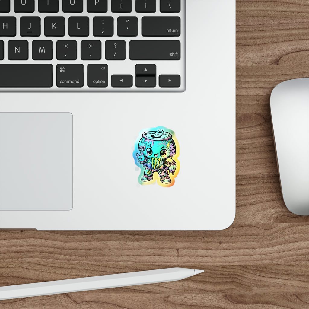 Drip Monster Can | Holographic Die-Cut Sticker