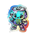 Drip Monster Can | Holographic Die-Cut Sticker