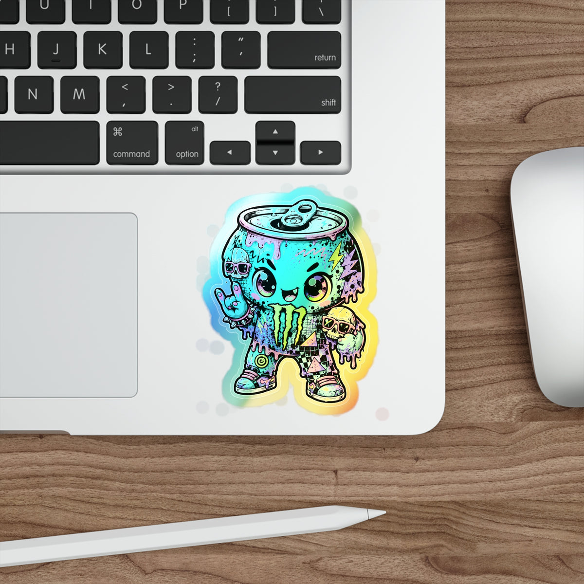 Drip Monster Can | Holographic Die-Cut Sticker