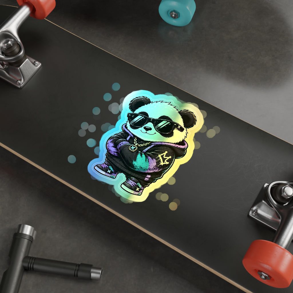 Cool Panda | Holographic Die-Cut Sticker