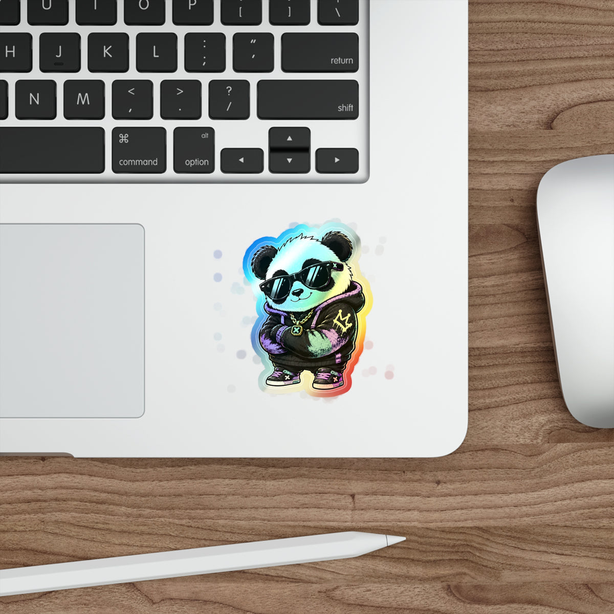 Cool Panda | Holographic Die-Cut Sticker