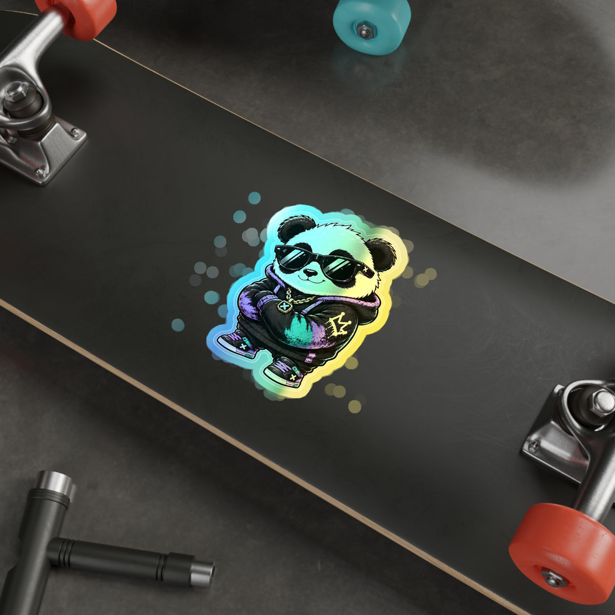 Cool Panda | Holographic Die-Cut Sticker