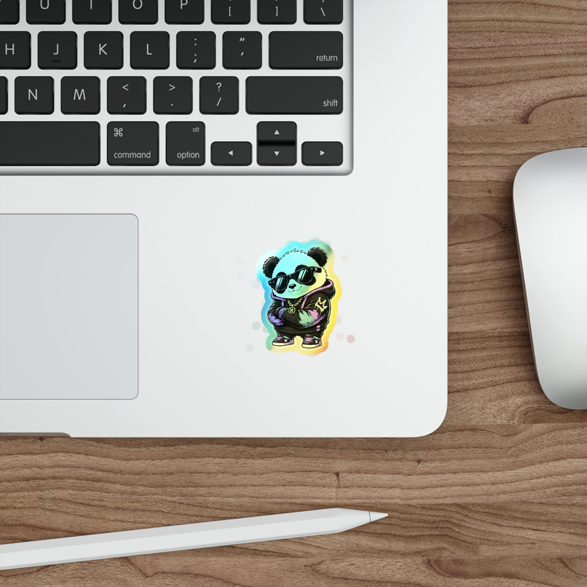 Cool Panda | Holographic Die-Cut Sticker