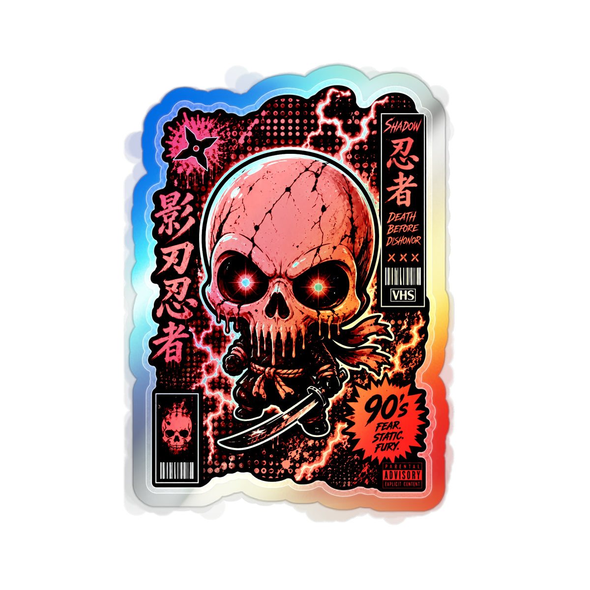Skull Ninja | Holographic Die-Cut Sticker
