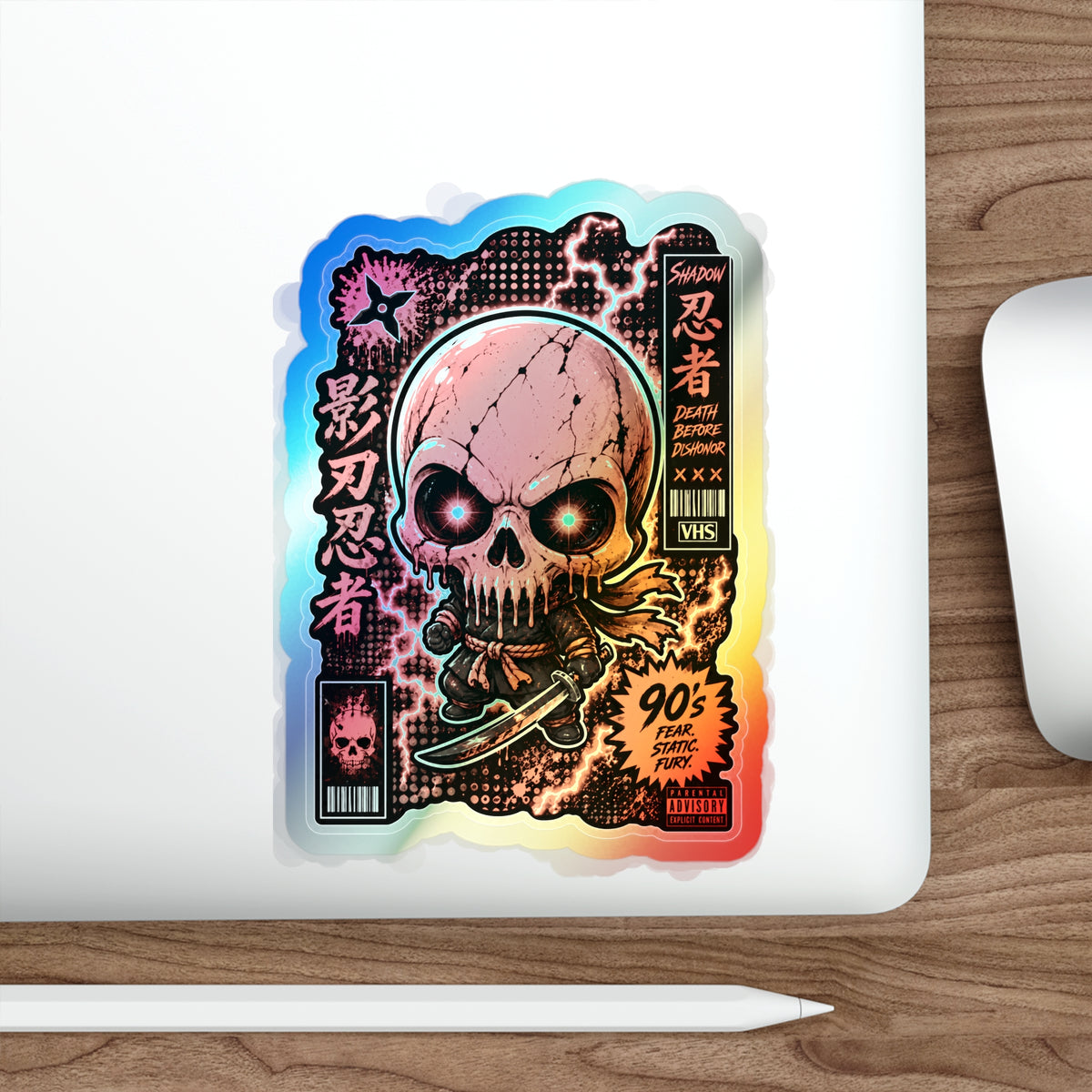 Skull Ninja | Holographic Die-Cut Sticker