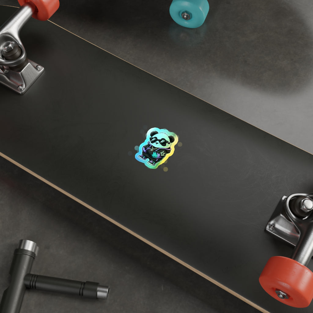 Cool Panda | Holographic Die-Cut Sticker