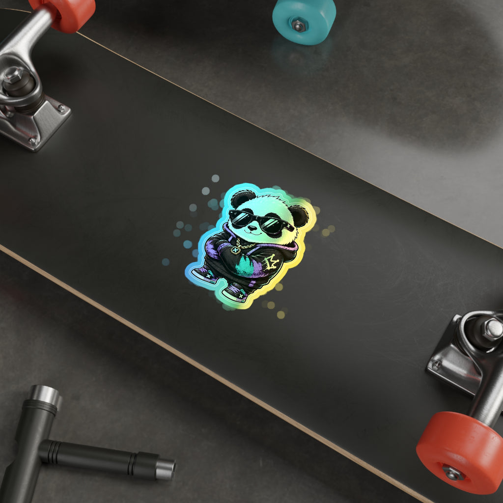 Cool Panda | Holographic Die-Cut Sticker