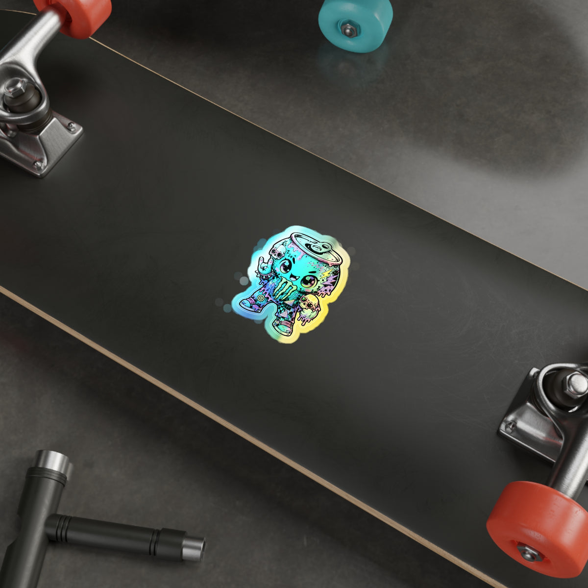 Drip Monster Can | Holographic Die-Cut Sticker