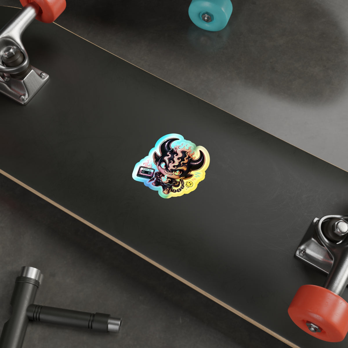 Fire Demon | Holographic Die-Cut Sticker