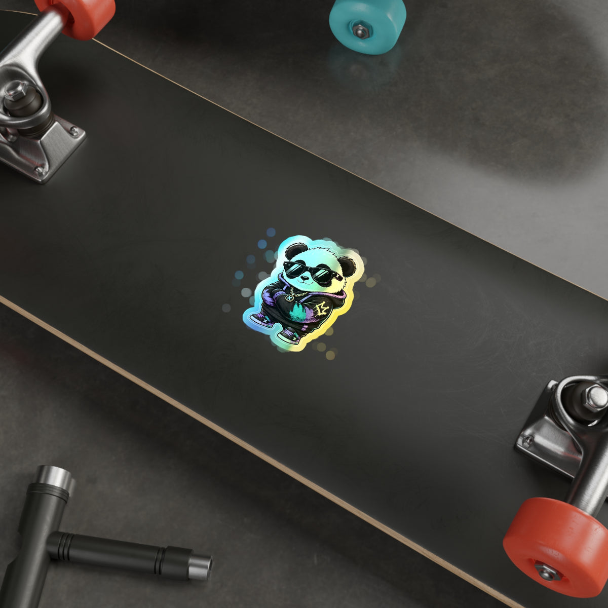 Cool Panda | Holographic Die-Cut Sticker