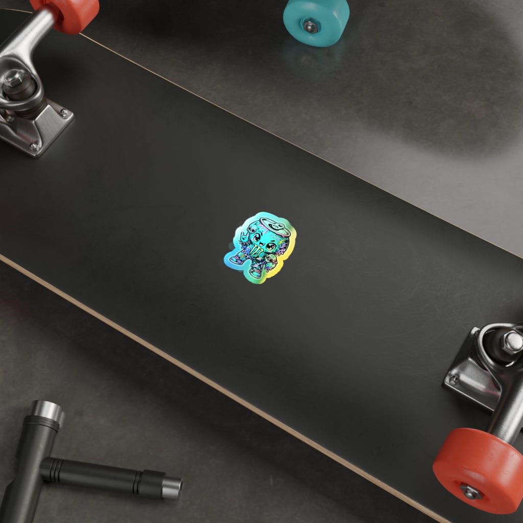 Drip Monster Can | Holographic Die-Cut Sticker